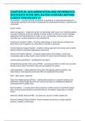 CHAPTER 26&colon; DOCUMENTATION AND INFORMATICS QUESTIONS WITH 100&percnt; RATED ANSWERS 2025&sol;2026 LATEST UPDATE&sol;GET A&plus;