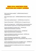 WREB LOCAL ANESTHESIA EXAM QUESTIONS AND CORRECT ANSWERS