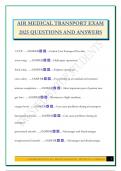 AIR MEDICAL TRANSPORT EXAM 2025 QUESTIONS AND ANSWERS