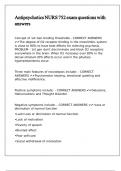 Antipsychotics NURS 752 exam questions with answers