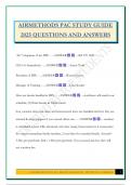 AIRMETHODS PAC STUDY GUIDE 2025 QUESTIONS AND ANSWERS