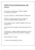 NURS 752 Exam 3 &lpar;Final&rpar; questions with answers