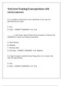 TruGreen Training Exam questions with correct answers