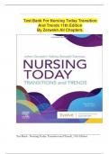 Test Bank For Nursing Today Transition And Trends 11th Edition By Zerwekh &vert;&vert; WITH RATIONALES&vert;&vert;GRADED A&plus;&vert;&vert;NEW 2025