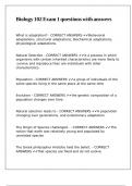 BIOD 102 Module 5 questions with answers