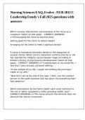 Nursing Sciences EAQ&comma; Evolve - NUR 2811 C Leadership Fundy-s Fall 2025 questions with answers