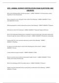 ICEV ANIMAL SCIENCE CERTIFICATION EXAM QUESTIONS AND ANSWERS