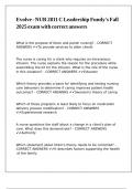 Evolve - NUR 2811 C Leadership Fundy-s Fall 2025 exam with correct answers