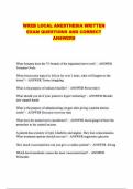 WREB LOCAL ANESTHESIA WRITTEN EXAM QUESTIONS AND CORRECT ANSWERS