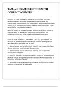 TAM card EXAM QUESTIONS WITH CORRECT ANSWERS