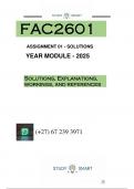 FAC2601 ASSIGNMENT 1&lpar;QUESTIONS & ANSWERS&rpar; YEAR MODULE 2025