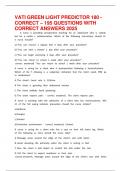 VATI GREEN LIGHT PREDICTOR 180 - CORRECT &ndash; 195 QUESTIONS WITH CORRECT ANSWERS 2025