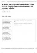 NUR643E Advanced Health Assessment Exam 2025 All Possible Questions and Answers with complete solution