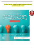 Test Bank For Yoder-Wises Leading and Managing in Canadian Nursing&comma; 2nd Edition &lpar;Waddell&comma; 2020&rpar;&comma; 9781771721677&comma; Chapter 1-32 All Chapters with Answers and Rationals
