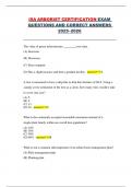 ISA Arborist Certification Exam &ndash; Practice Questions and Correct Answers 2025&ndash;2026