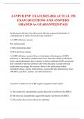 AANPCB FNP  EXAM 2025-2026 ACTUAL 250 EXAM QUESTIONS AND ANSWERS GRADED A&plus; GUARANTEED PASS