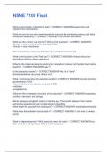 NSNE 7100 Final Questions And Answers With Complete Solutions 100&percnt; Correct Answers