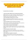 CAE &lpar;CERTIFIED ASSOCIATION EXECUTIVE&rpar; EXAM QUESTIONS AND 100&percnt; VERIFIED ANSWERS &lpar;LATEST UPDATED&rpar;