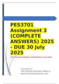 PES3701 Assignment 3 &lpar;COMPLETE ANSWERS&rpar; 2025 - DUE 30 July 2025