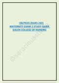 Maternal & Fetal Assessment + Pregnancy Complications – NURS 242 OB Study Guide – Galen College of Nursing