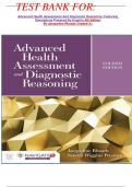 TEST BANK FOR&colon; Advanced Health Assessment And Diagnostic Reasoning&colon; Featuring Simulations Powered By Kognito 4th Edition By Jacqueline Rhoads Graded A&plus;