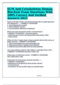 ECM And Cytoskeleton Human Biochem Exam Questions With 100&percnt; Correct And Verified Answers 2025