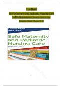Test Bank for Safe Maternity and Pediatric Nursing Care 3rd Edition &lpar;F&period;A Davis &comma; 2025&rpar; by Luanne Linnard Palmer&comma; Isbn no&semi; 9781719648844&comma; all 38 Chapters Covered