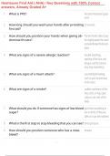Heartsaver First Aid &lpar; AHA&rpar; &sol; Key Questions with 100&percnt; Correct answers&comma; Already Graded A&plus;