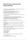Nurse Executive&comma; Advanced Exam Sample Questions NEWEST 2025&sol;2026 ACTUAL EXAM COMPLETE QUESTIONS AND CORRECT DETAILED ANSWERS &lpar;VERIFIED ANSWERS&rpar; &vert;ALREADY GRADED A&plus;&vert;&vert;BRAND NEW&excl;&excl;