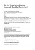 Nursing Executive Administrator Advanced - Board Certification Set 1 NEWEST 2025&sol;2026 ACTUAL EXAM COMPLETE QUESTIONS AND CORRECT DETAILED ANSWERS &lpar;VERIFIED ANSWERS&rpar; &vert;ALREADY GRADED A&plus;&vert;&vert;BRAND NEW&excl;&excl;