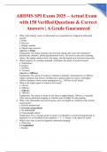 ARDMS SPI Exam 2025 &ndash; Actual Exam with 150 Verified Questions & Correct Answers &vert; A Grade Guaranteed