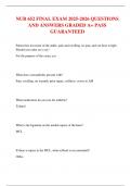 NUR 652 FINAL EXAM 2025-2026 QUESTIONS AND ANSWERS GRADED A&plus; PASS GUARANTEED