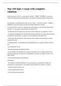 Nur 118 Quiz 1 exam with complete solutions 