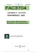 FAC3704 ASSIGNMENT 1&lpar;QUESTION & ANSWERS&rpar; YEAR MODULE 2025
