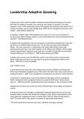 Leadership Adaptive Quizzing NEWEST 2025&sol;2026 ACTUAL EXAM COMPLETE QUESTIONS AND CORRECT DETAILED ANSWERS &lpar;VERIFIED ANSWERS&rpar; &vert;ALREADY GRADED A&plus;&vert;&vert;BRAND NEW&excl;&excl;