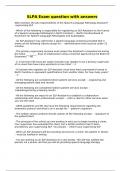 SLPA Exam question with answers
