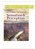Test Bank For Sensation and Perception 11th Edition by E&period; Bruce Goldstein&comma; Laura Cacciamani&vert;&vert;ISBN 978-0357446478&vert;&vert;All Chapters&vert;&vert;Complete Guide A&plus;