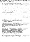 Medic First Aid &sol; Actual Test Questions with Detailed Verified Answers &sol; Already Graded A &sol; 2025 &sol; 2026