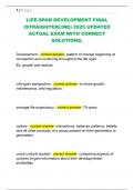 LIFE-SPAN DEVELOPMENT FINAL  &lpar;STRAIGHTERLINE&rpar; 2025 UPDATED  ACTUAL EXAM WITH CORRECT  SOLUTIONS&period;