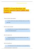BARISTA Exam Questions and Correct Answers Latest Update 2025 Graded A&plus;&period;