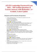 ATI PN Leadership Proctored Exam 2025 &ndash; 100 Verified Questions & Correct Answers with Rationales &vert; A&plus; Graded &vert; Latest Update