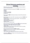 Clinical Sciences questions and  answers 
