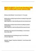 BREW BARISTA Test Exam Questions With 100&percnt; Verified and Correct Answers 2025&period;
