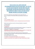 WGU D115 OA ADVANCED PATHOPHYSIOLOGYEXAM 2025 &vert; ACTUAL EXAM QUESTIONS WITH DETAILED ANSWERS WITH RATIONALES AND A READINESS PRACTICE EXAM TEST BANK WITH A STUDY GUIDE &vert; LATEST UPDATED AND VERIFIED FOR GUARANTEED PASS