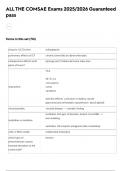 ALL THE COMSAE Exams 2025&sol;2026 Guaranteed pass Terms in this set &lpar;716&rpar; drug for UC&sol;Crohns sulfasalazine