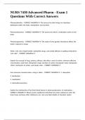 NURS 7430 Advanced Pharm - Exam 1 Questions With Correct Answers&period;