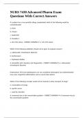 NURS 7430 Advanced Pharm Exam Questions With Correct Answers 