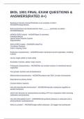 BIOL 1001 FINAL EXAM QUESTIONS & ANSWERS&lpar;RATED A&plus;&rpar;