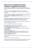 NMLS SAFE Examination with correct solutions provided