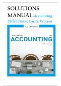 Solution Manual for Accounting 28th Edition By Carl S. Warren Christine Jonick Jennifer Schneider Complete Chapters (VERIFIED )